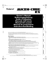Roland MICRO CUBE RX Le manuel du propriétaire