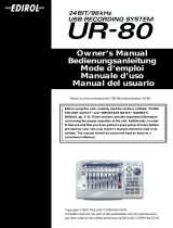 Edirol UR-80 Le manuel du propriétaire