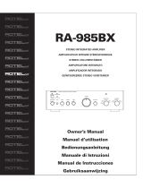 Rotel RA-985BX Manuel utilisateur