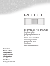 Rotel RB-1552MKII Le manuel du propriétaire