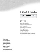 Rotel RC-1570 Le manuel du propriétaire