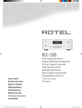 Rotel RCX-1500 Le manuel du propriétaire