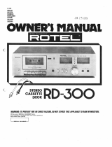 Rotel RD-300 Le manuel du propriétaire
