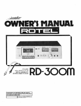 Rotel RD-300M Le manuel du propriétaire