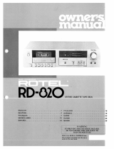 Rotel RD-820 Le manuel du propriétaire