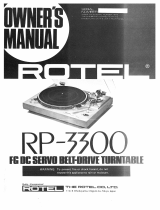 Rotel RP-3300 Le manuel du propriétaire