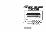 Rotel RT-500 Le manuel du propriétaire