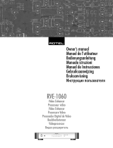Rotel RVE-1060 Le manuel du propriétaire