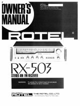 Rotel RX-503 Le manuel du propriétaire