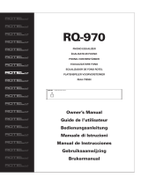 Rotel Stereo Equalizer RQ-970 Manuel utilisateur