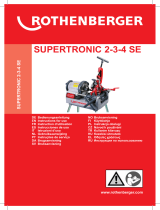 Rothenberger Electric threading machine SUPERTRONIC 2SE Manuel utilisateur