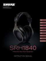 Shure Headphones SRH1840 Manuel utilisateur