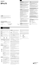 Sony BP-IL75 Manuel utilisateur