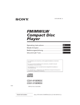Sony CDX-5100RDS Manuel utilisateur