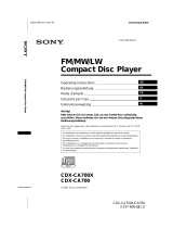 Sony CDX-CA700 Manuel utilisateur