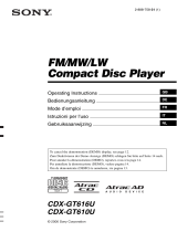 Sony CDX-T69 Manuel utilisateur