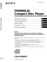 Sony CDX-M1000TF Manuel utilisateur