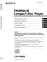 Sony CDX-M8800 Manuel utilisateur