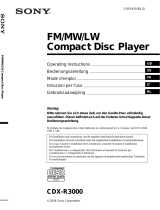 Sony Xplod CDX-R3000 Manuel utilisateur