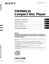 Sony CDX- S2200 Manuel utilisateur