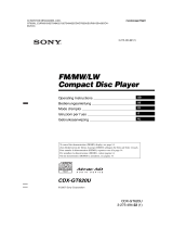 Sony CDXGT620U Manuel utilisateur