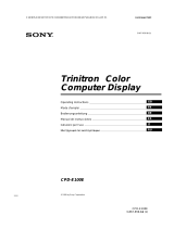 Sony CPD-E100E Manuel utilisateur