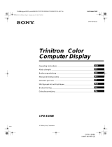 Sony CPD-E200E Manuel utilisateur