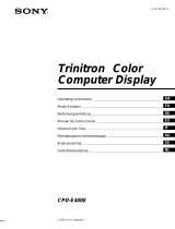 Sony Trinitron CPD-E400E Manuel utilisateur