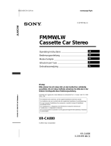 Sony XR-CA800 Le manuel du propriétaire