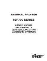 Star Micronics TSP700 Series Manuel utilisateur