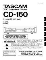 Tascam CD-160 Manuel utilisateur