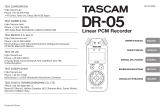 Tascam DR-05 Manuel utilisateur