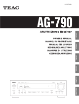 TEAC AG-790 Le manuel du propriétaire