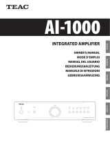 TEAC AI-1000 Le manuel du propriétaire