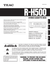 TEAC R-H500 Le manuel du propriétaire