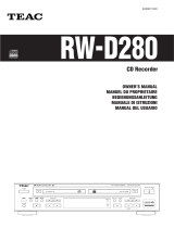 TEAC RW-D280 Le manuel du propriétaire