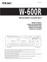 TEAC W-600R Le manuel du propriétaire