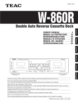 TEAC W-860R Manuel utilisateur