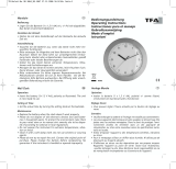 TFA Analogue Wall Clock with Frame Made of Beech Manuel utilisateur