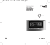 TFA Digital Radio-Controlled Alarm Clock with Temperature SOLAR Manuel utilisateur