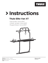 Thule Elite Van XT bike rack for vans Fiat Ducato, Citroën Jumper, Peugeot Boxer, Ram Pro Master black Manuel utilisateur