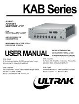 Ultrak KAB 2060M Manuel utilisateur