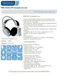 Vivanco FMH 6050 RF HEADPHONE SET Manuel utilisateur