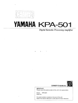 Yamaha KPA-501 Le manuel du propriétaire