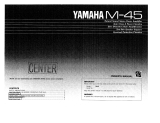 Yamaha M-45 Le manuel du propriétaire