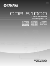 Yamaha CDR-S1000 Manuel utilisateur