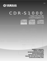 Yamaha CDR-S1000 Le manuel du propriétaire