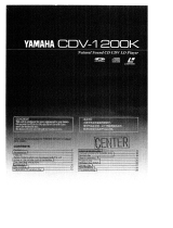 Yamaha CDV-1100RS Le manuel du propriétaire