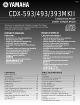 Yamaha CDX-393MKII Le manuel du propriétaire