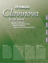 Yamaha Clavinova CLP-920 Manuel utilisateur